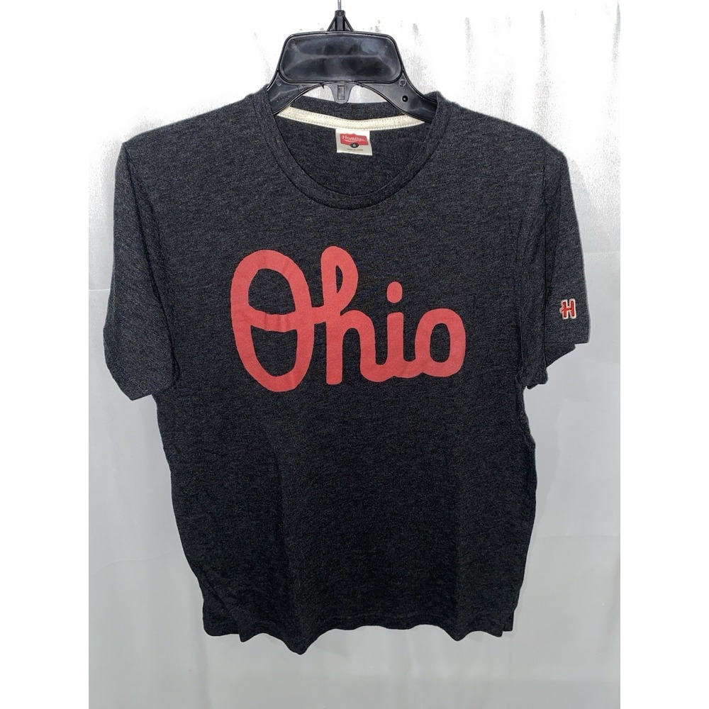 Homage Ohio State University Buckeyes Script Ohio Black/Red T Shirt Small‎